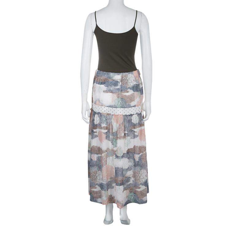 Pre Owned See by Chloe Multicolor Printed Partially Lined Maxi Skirt M
