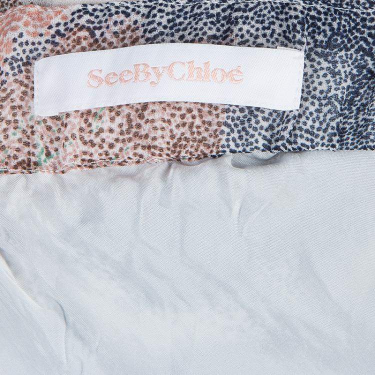 Pre Owned See by Chloe Multicolor Printed Partially Lined Maxi Skirt M