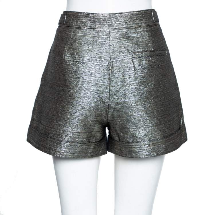 Pre Owned See By Chloe Metallic Cotton Shorts S