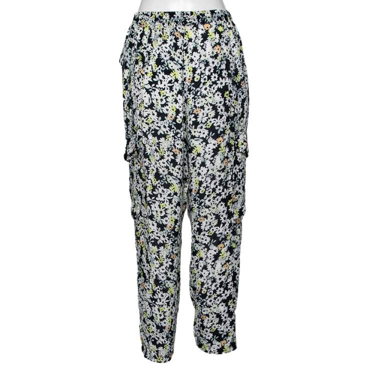 Pre Owned See by Chloe Multicolor Floral Printed Silk Trouser M