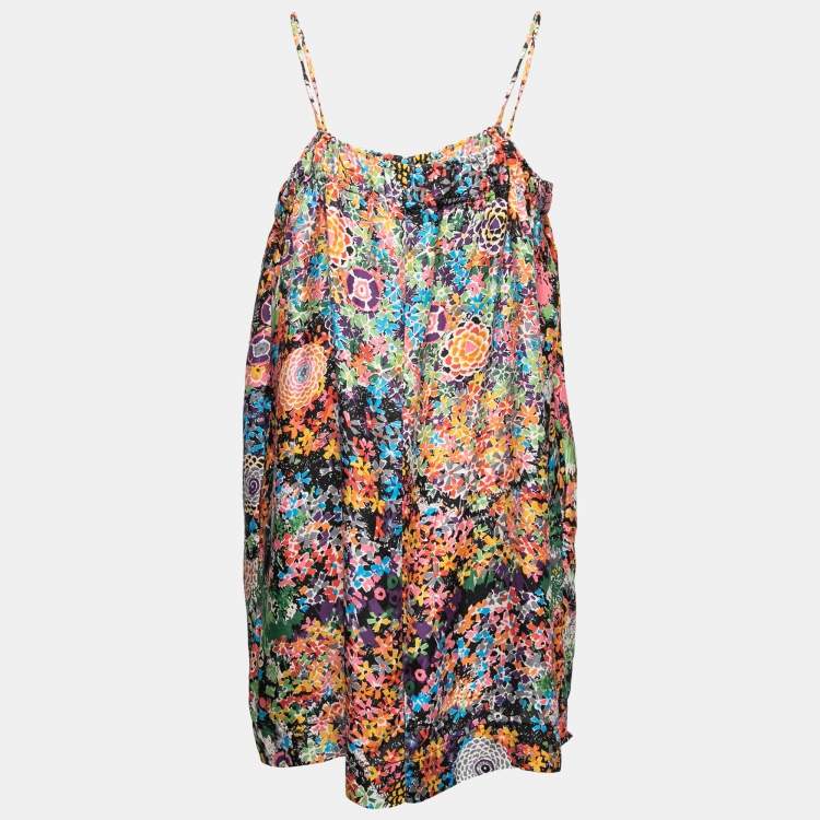 Pre Owned See by Chloe Multicolor Printed Silk Sleeveless Dress M