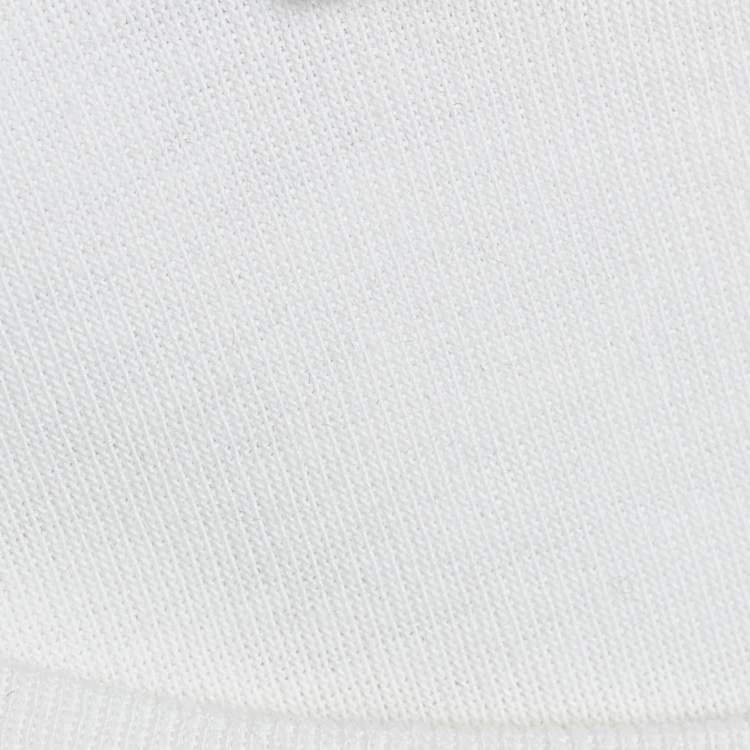 Pre Owned See by Chloe White Cotton Lace Insert Detail Midi Dress M