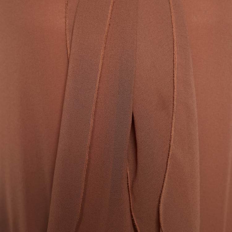 Pre Owned See by Chloe Dusty Pink Crepe Ruched Maxi Dress M