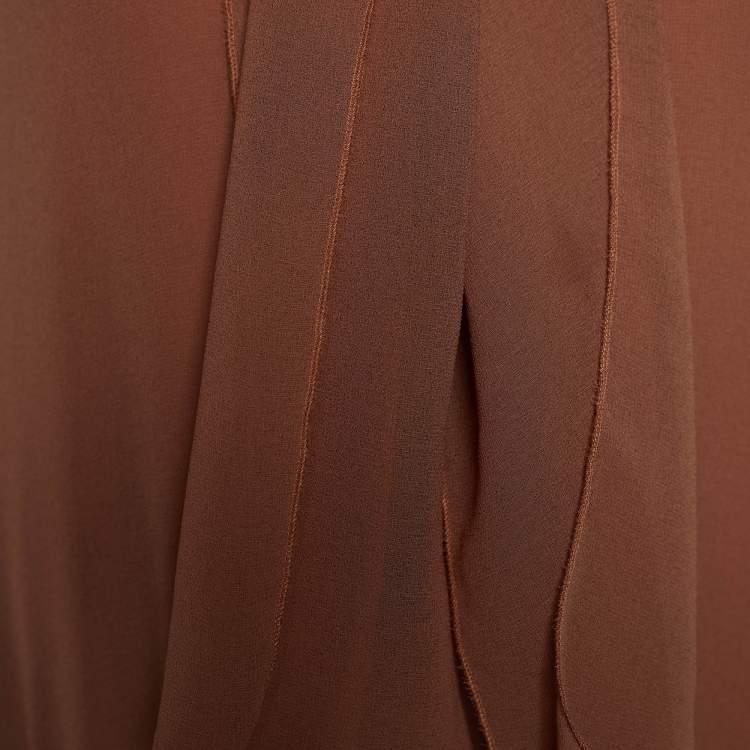 Pre Owned See by Chloe Dusty Pink Crepe Ruched Maxi Dress M