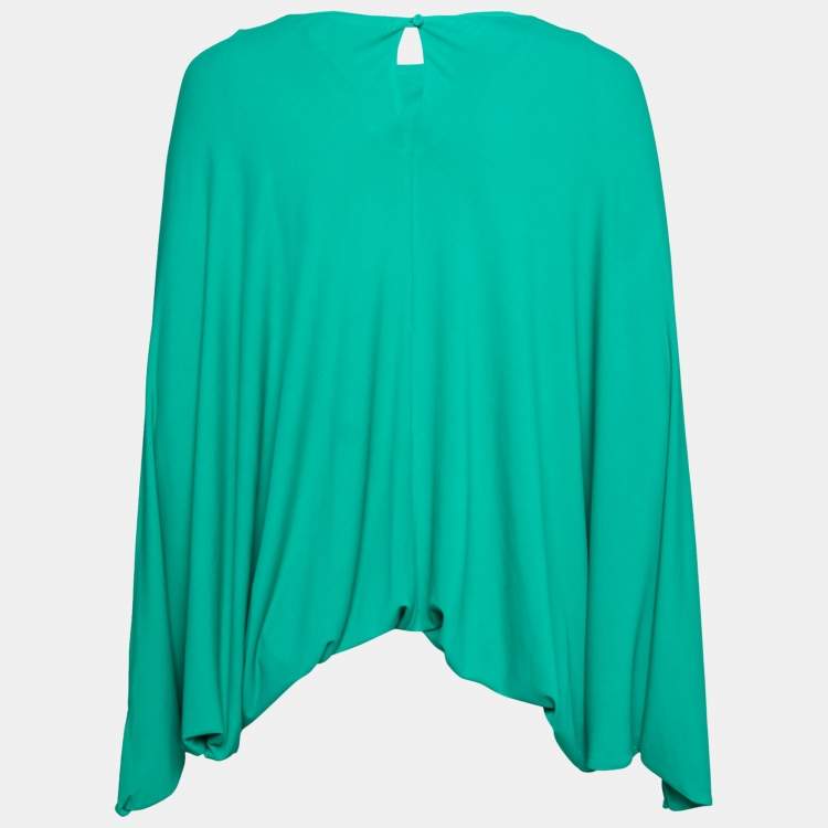 Pre Owned See by Chloe Green Jersey Oversized Draped Top S