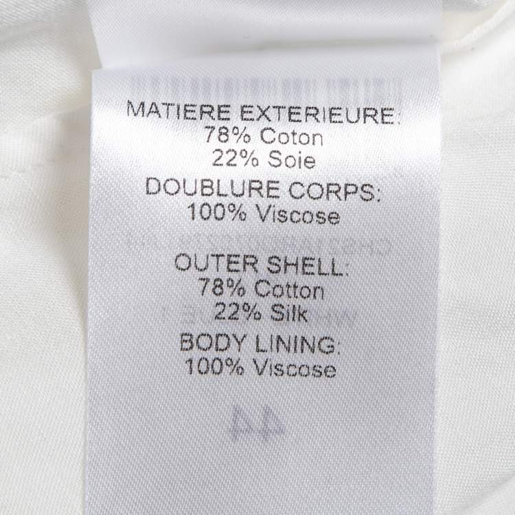 Pre Owned See by Chloe White & Blue Printed Cotton Dress L