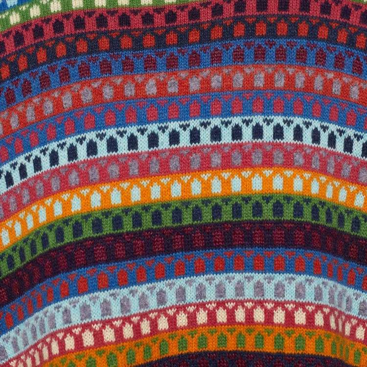 Pre Owned See By Chloe Brown Striped Wool Knit Button Front Cardigan L