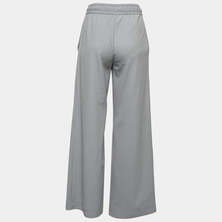 Pre Owned See by Chloe Light Blue Crepe Elastic-Waist Pants S