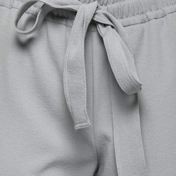 Pre Owned See by Chloe Light Blue Crepe Elastic-Waist Pants S