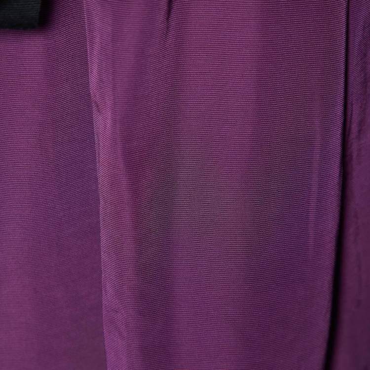 Pre Owned See by Chloe Purple Cotton Pleated Tie Detail Mini Skirt M