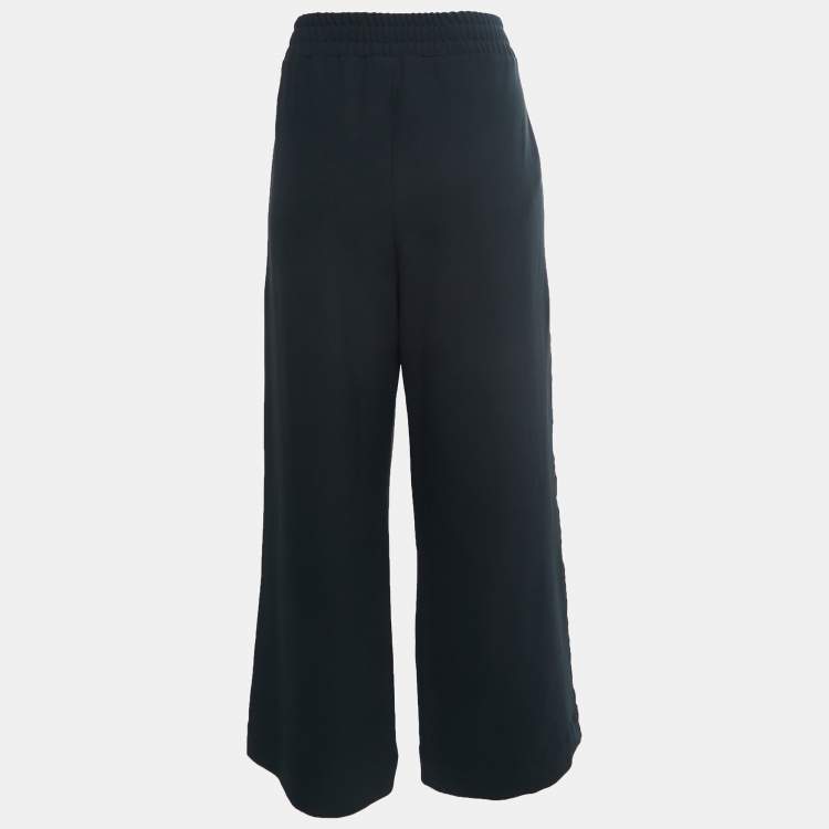 Pre Owned See by Chloe Black Crepe Side Trim Detail Pants L