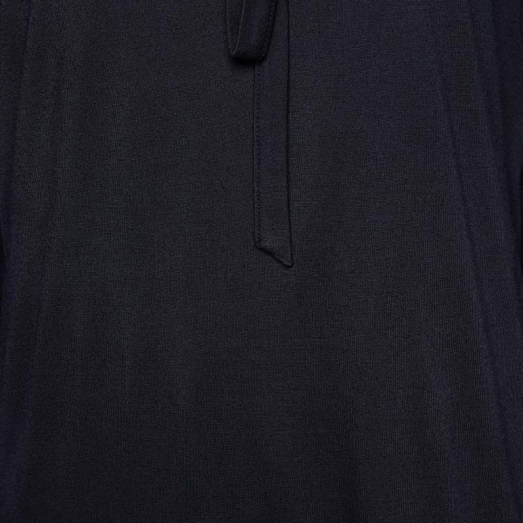 Pre Owned See by Chloe Black Modal Knit Neck Trim Tunic L