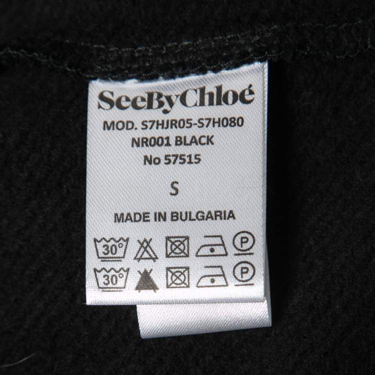 Pre Owned See by Chloe Black Knit High-Neck Sweater Dress S