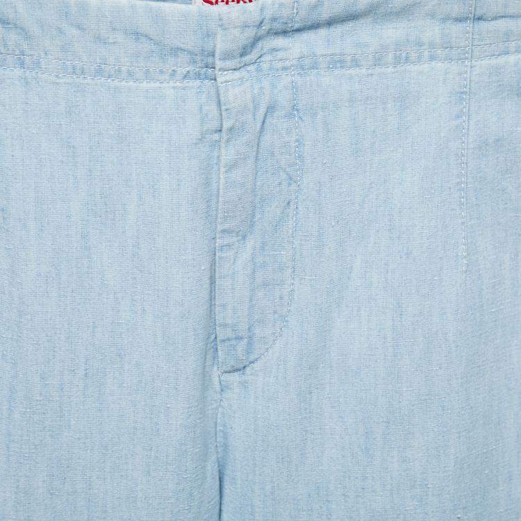 Pre Owned See by Chloe Light Blue Cotton Trousers M