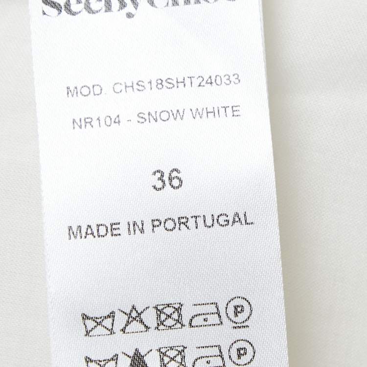 Pre Owned See by Chloe Snow White Cotton & Silk Flared Blouse S