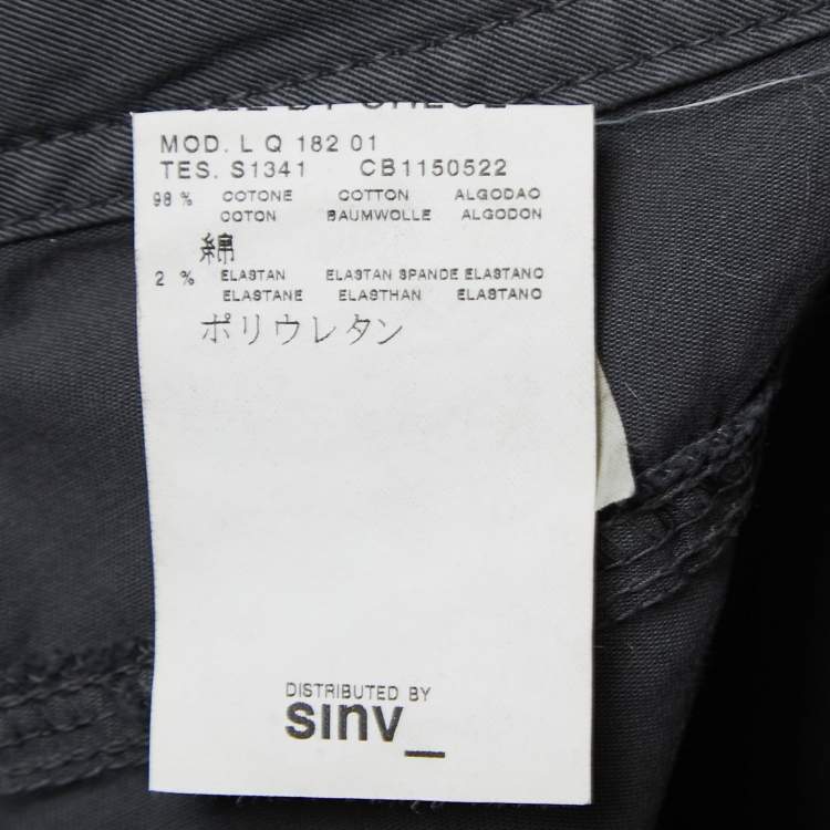 Pre Owned See by Chloe Grey Cotton Straight-Leg Jeans M