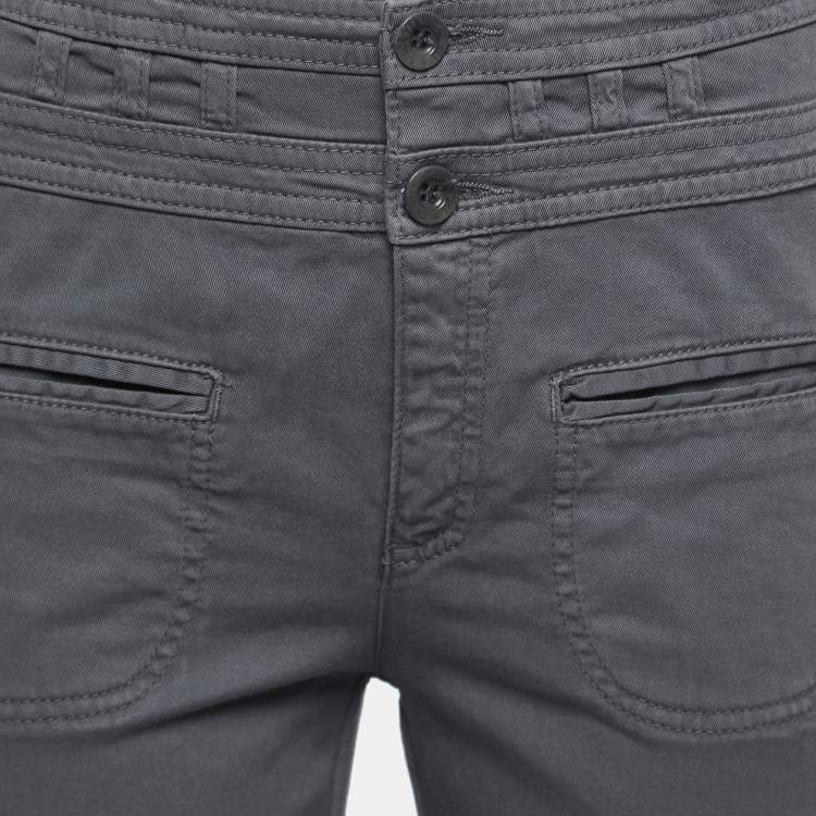 Pre Owned See by Chloe Grey Cotton Straight-Leg Jeans M