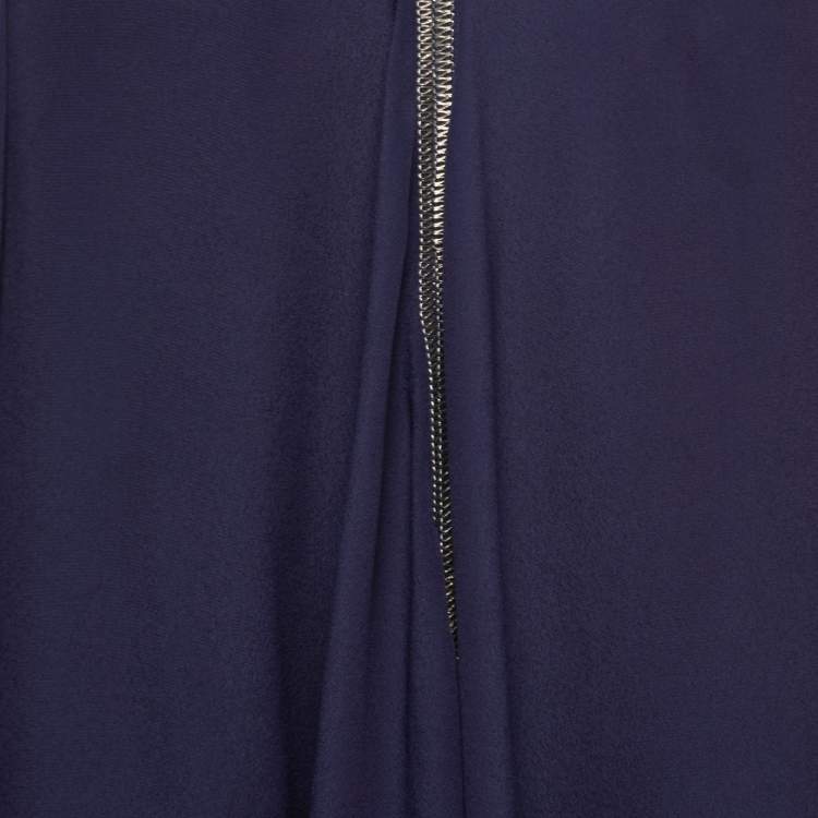 Pre Owned See by Chloe Dark Purple Crepe Asymmetrical Knee Length Skirt M