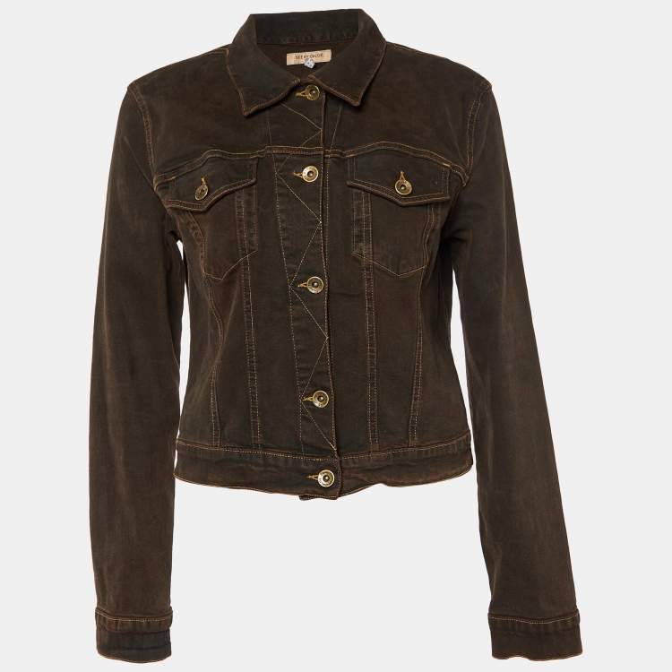 Pre Owned See by Chloe Brown Denim Button Front Jacket XL