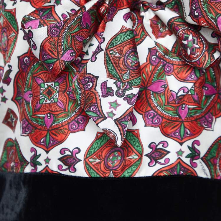 Pre Owned See by Chloe Multicolor Medallion Print Silk Sleeveless Dress M