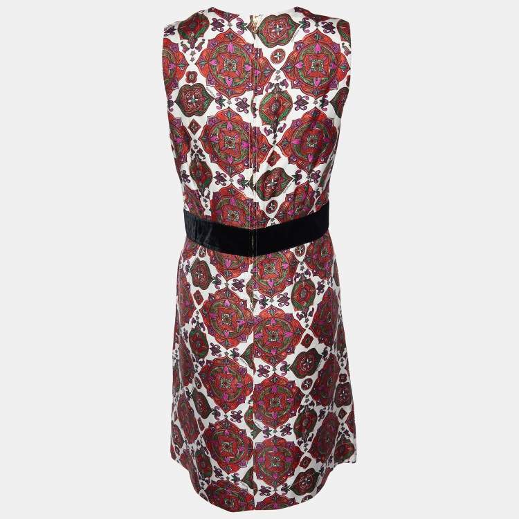 Pre Owned See by Chloe Multicolor Medallion Print Silk Sleeveless Dress M