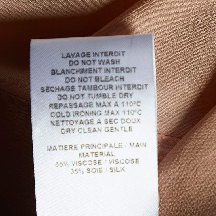 Pre Owned See by Chloe Anemone Pink Silk Blend Tie Neck Blouse M