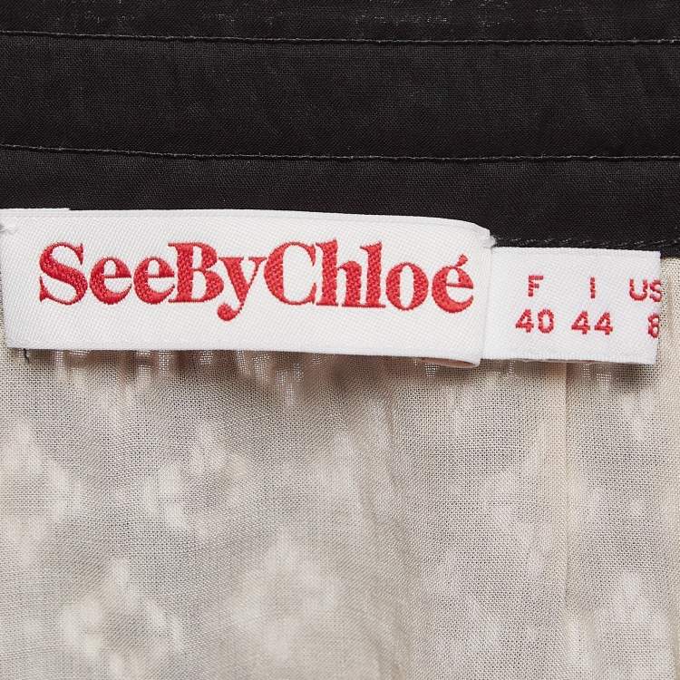 Pre Owned See by Chloe Black Lace Mini Skirt M
