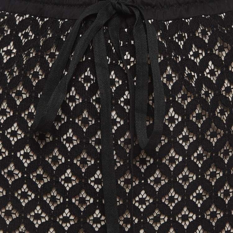 Pre Owned See by Chloe Black Lace Mini Skirt M