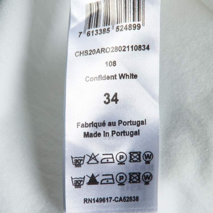 Pre Owned See by Chloe White Cotton Drop Waist Flared Dress S