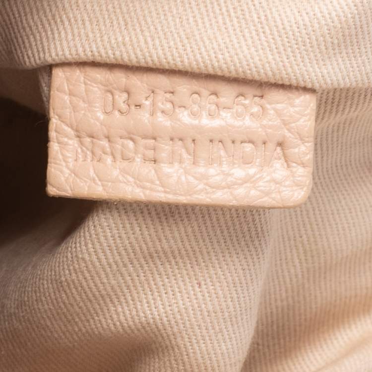 Pre Owned See By Chloe Pale Peach Leather Vicky Crossbody Bag