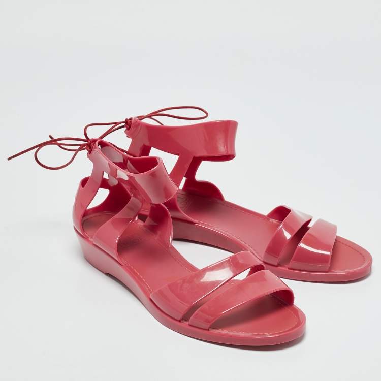 Pre Owned See by Chloe Pink Jelly Flat Sandals Size 36