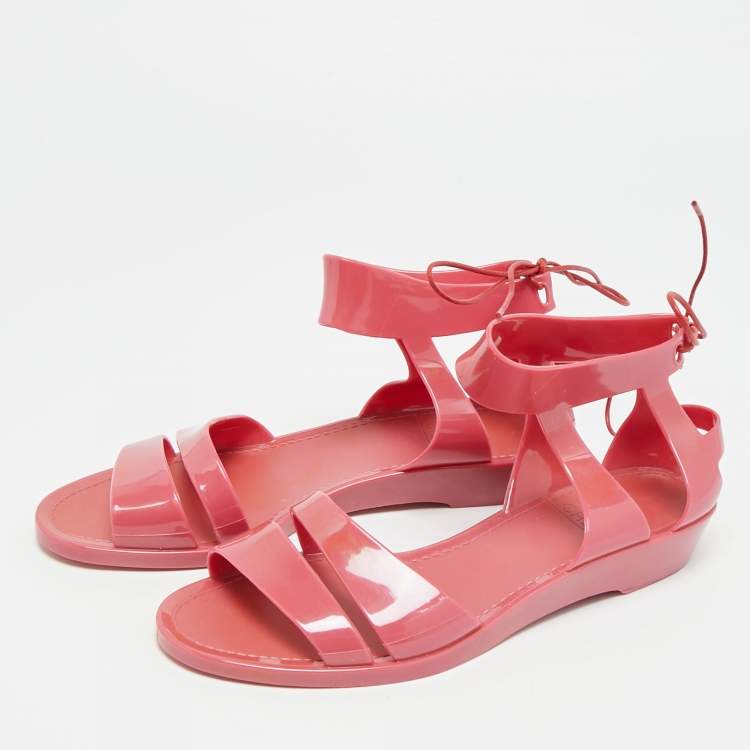 Pre Owned See by Chloe Size 36 Pink Jelly Flat Sandals