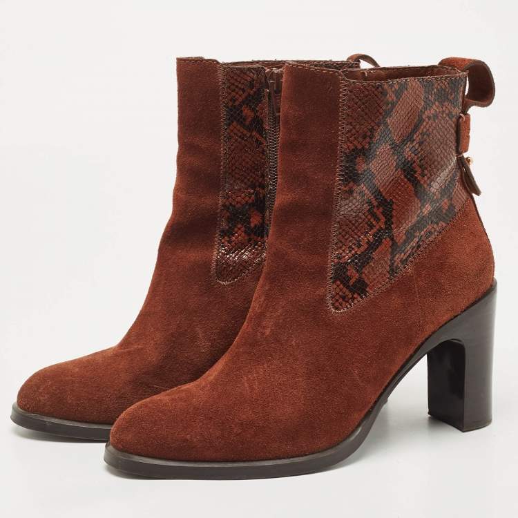 Pre Owned See by Chloe Brown Suede  Annylee Ankle Boots Size 39