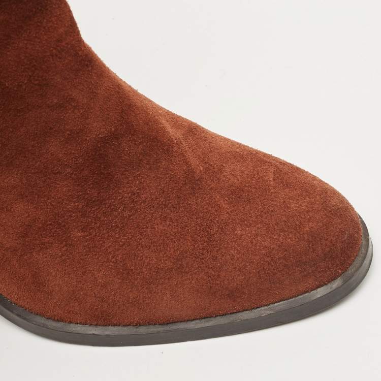 Pre Owned See by Chloe Brown Suede  Annylee Ankle Boots Size 39