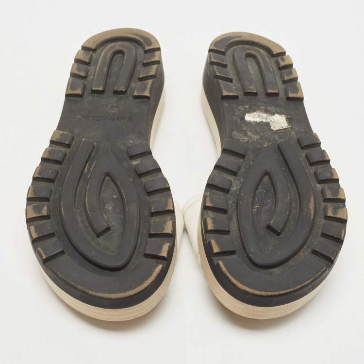 Pre Owned See by Chloe White Leather Slides  Size 38