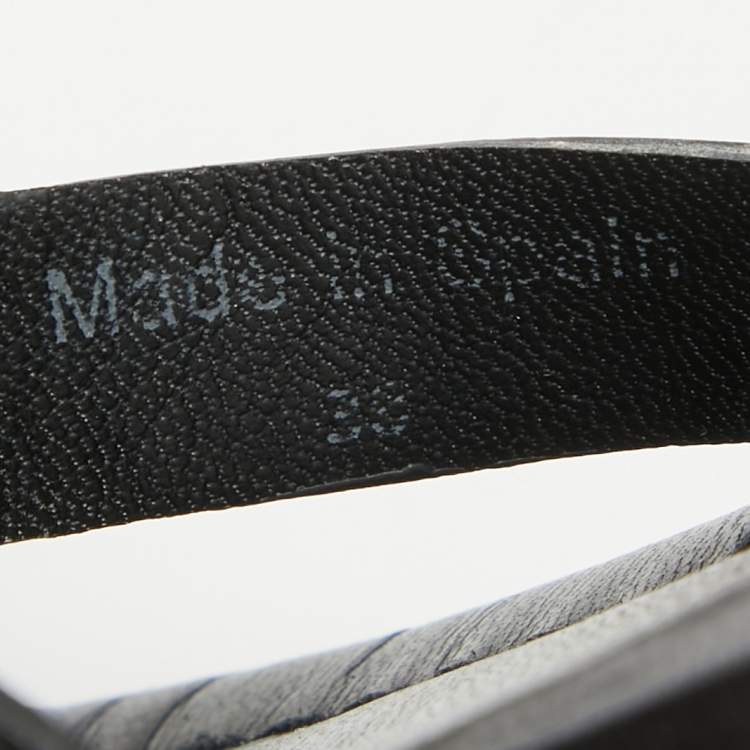 Pre Owned See by Chloe Black Leather Hana Flat Slides Size 38