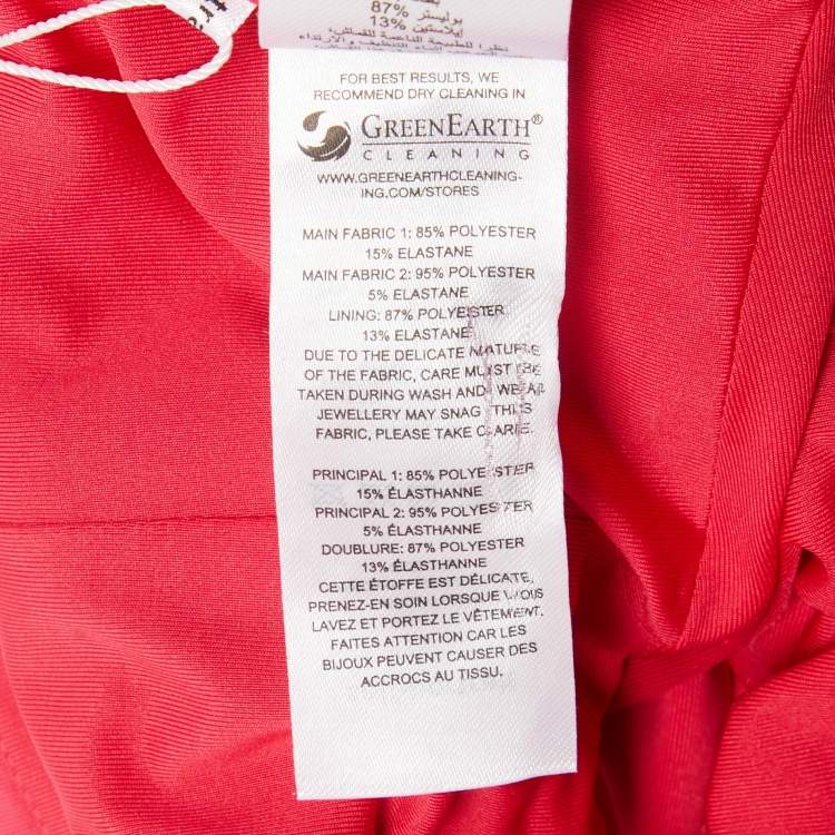 Pre Owned Self-Portrait Fuchsia Pink Jersey Ruched Cut-Out Top S