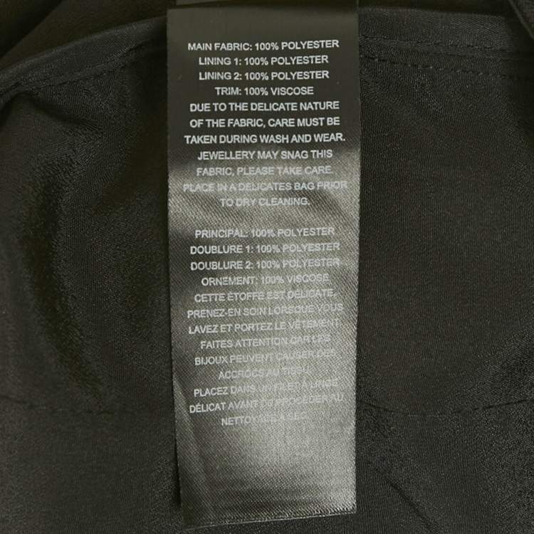 Pre Owned Self-Portrait Black Sequined Deco Trousers S