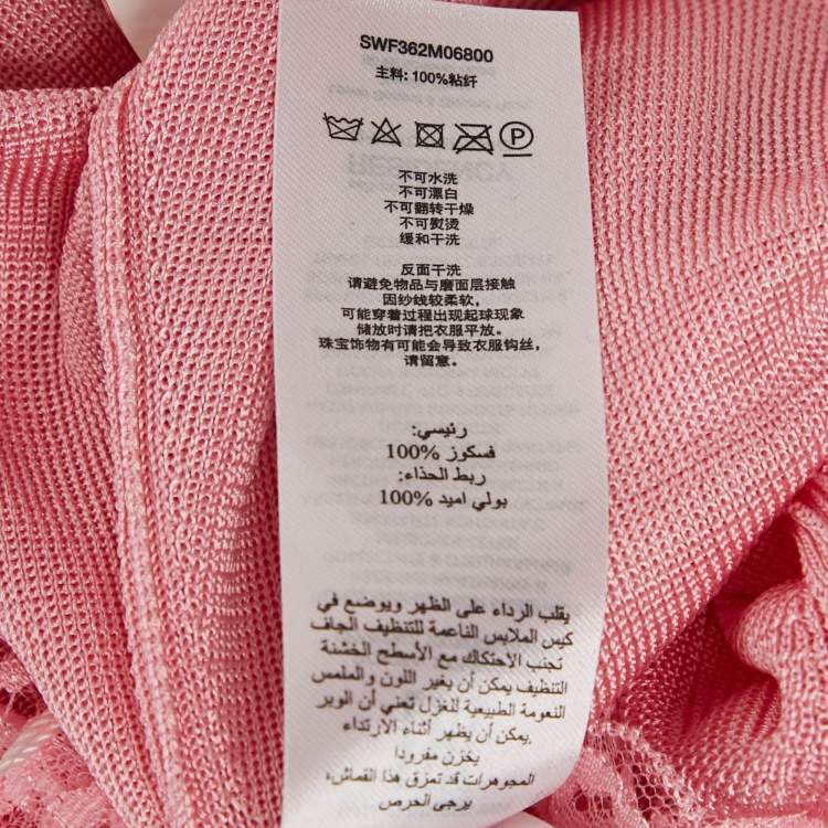 Pre Owned Self-Portrait Residency x Christopher Kane Pink Cut-Out Knit Bodysuit XS