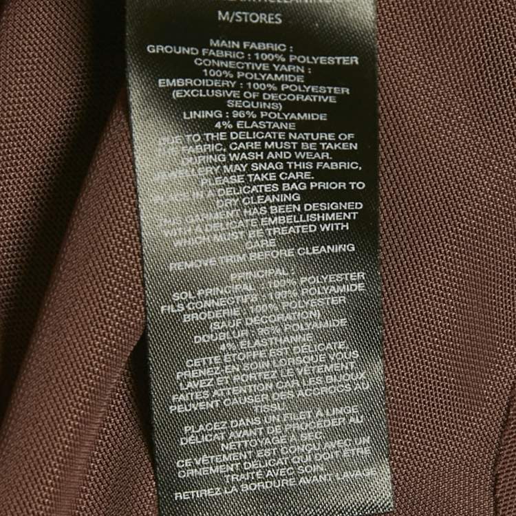 Pre Owned Self-Portrait Brown Sequin Maxi Dress M