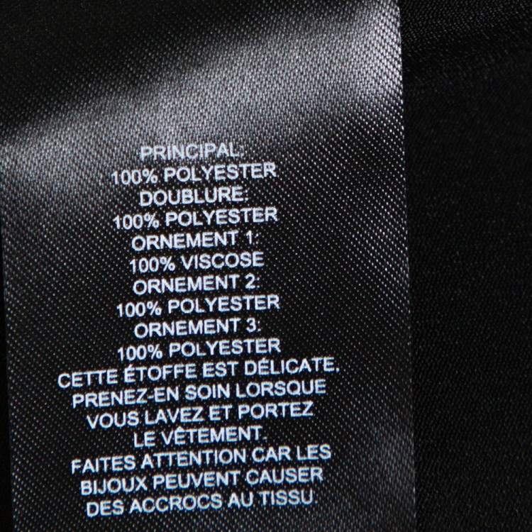Pre Owned Self Portrait Black Starlet Deco Sequin Tiered Midi Dress S