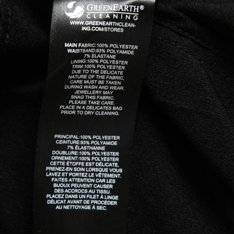 Pre Owned Self-Portrait Black Sequined Tiered Maxi Dress S