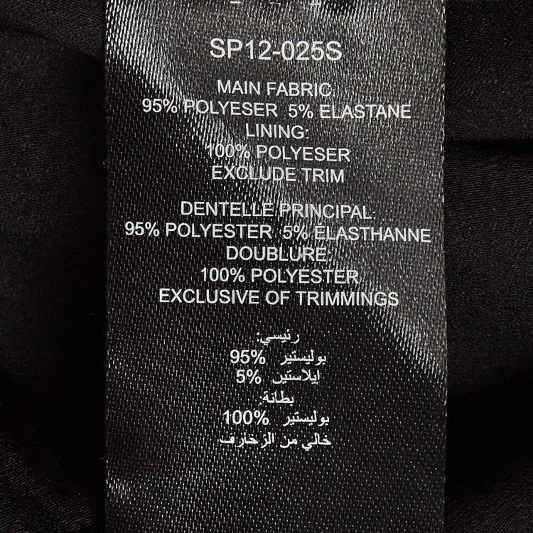 Pre Owned Self-Portrait Black Sequined Crepe Midi Skirt M