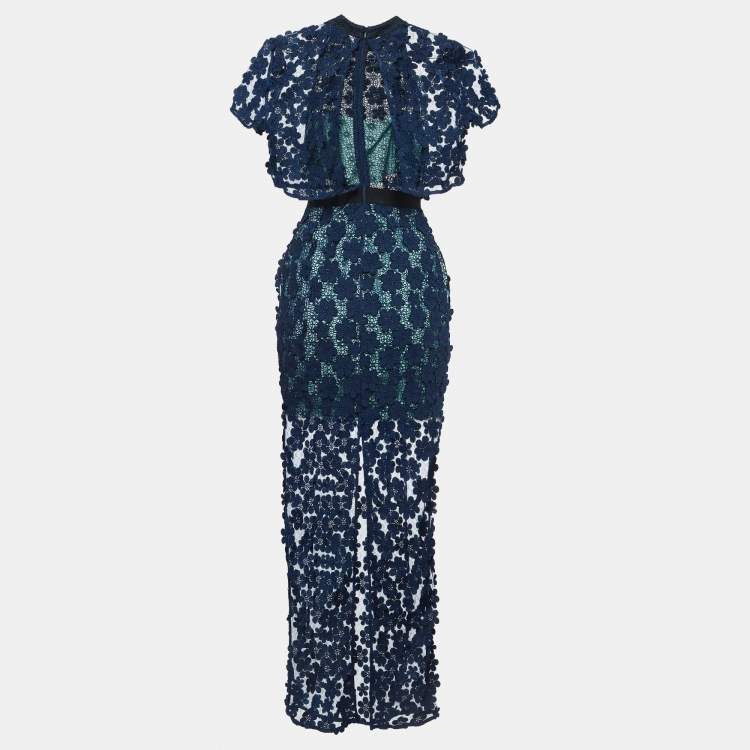 Navy overlay dress best sale