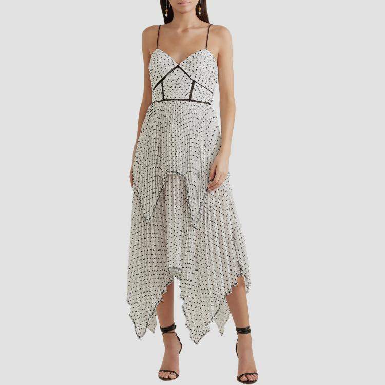 Pre Owned Self Portrait Polyester Midi Dress 8