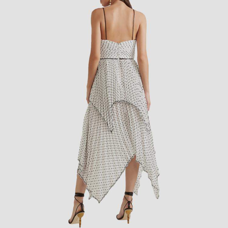 Pre Owned Self Portrait Polyester Midi Dress 8