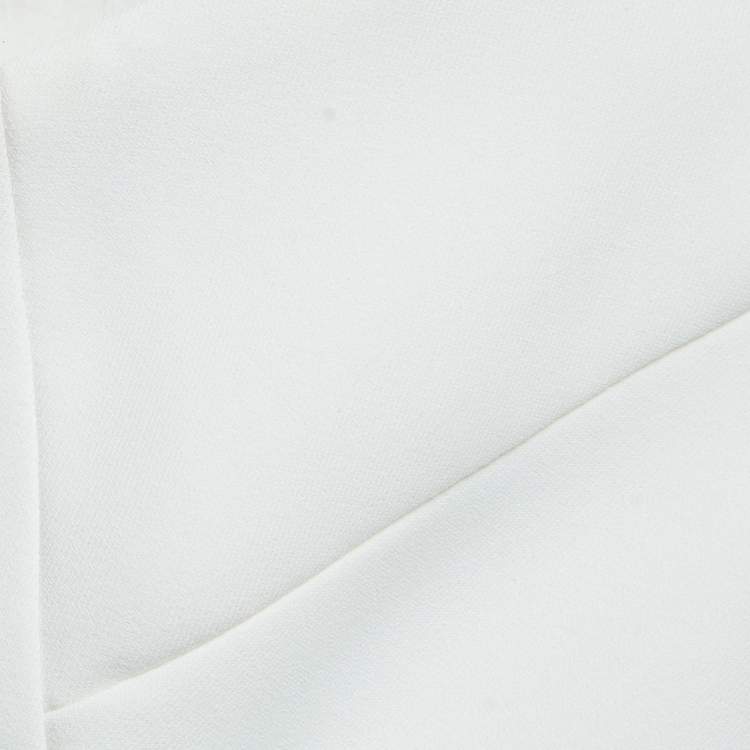 Pre Owned Self-Portrait Black/White Crepe Bow Detail Strapless Mini Dress M