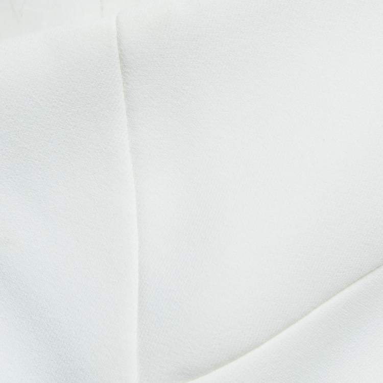 Pre Owned Self-Portrait Black/White Crepe Bow Detail Strapless Mini Dress M