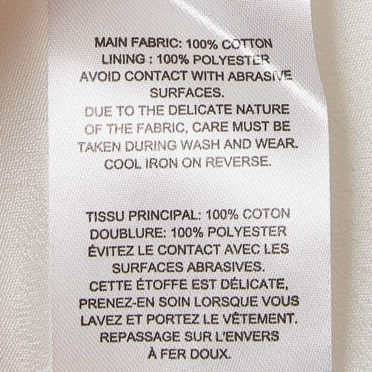 Pre Owned Self-Portrait White Broderie Anglaise Cotton Ruffled Mini Dress S