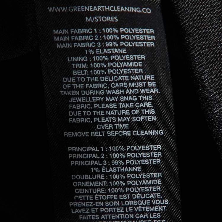 Pre Owned Self-Portrait Black Crepe & Chiffon Tailored Midi Dress L